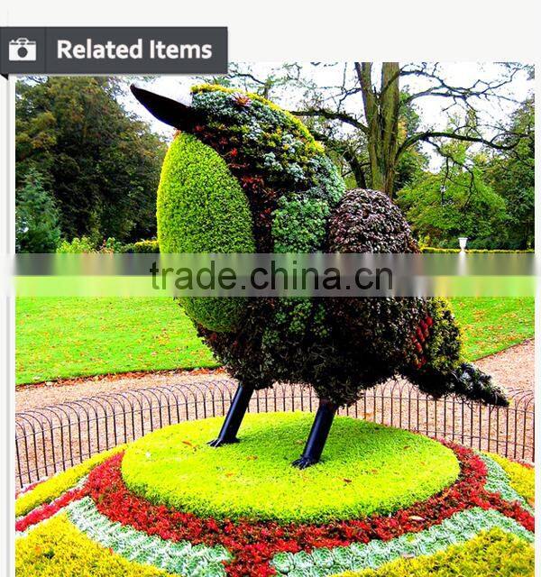 Fake milan grass animal shape made in dongguan for park and graden decoration