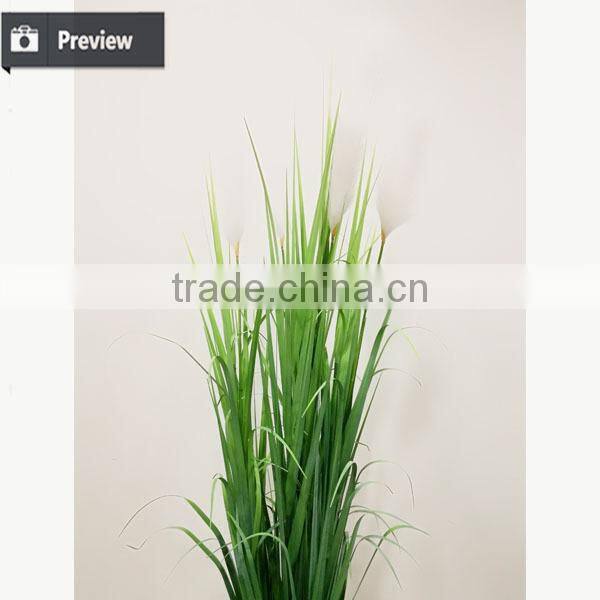 63 Inch Nature Look Artificial Grass Potted Onion Grass with Weed Fake Pots Plant