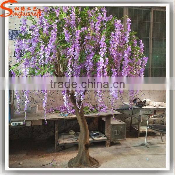 factory price Customized China artificial wisteria tree wedding decoration artificial wisteria