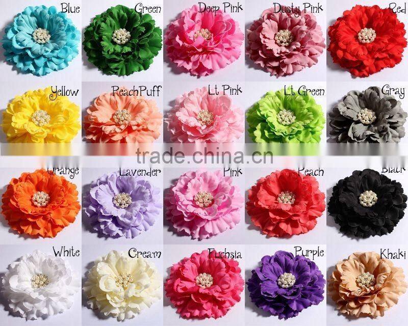 fabric flower clip fabric flower brooch for kids hair accessories