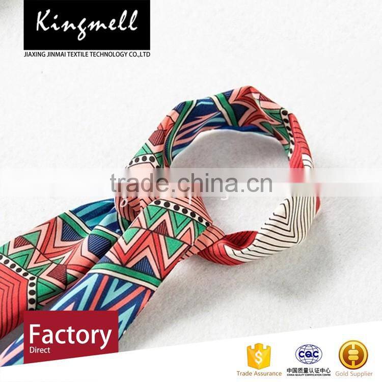 2017 Customized digital printed polyester tie with your own brand