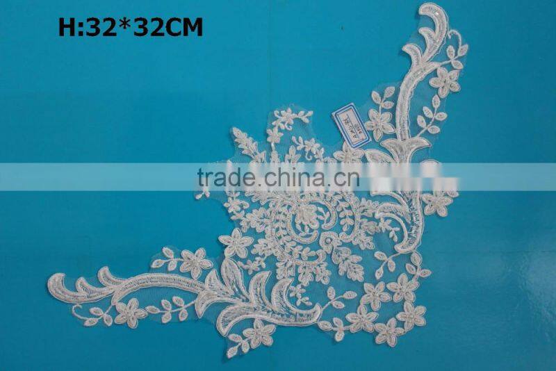 Golden Embroidery Collar Trims Sewing On Patches