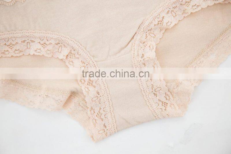Cheapest Factory 95% Cotton 5% Spandex with Lace Custom Sexy Fancy Woman Underwear