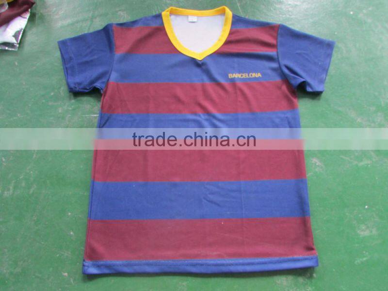 Baseball sport sublimation t shirt with number printing in v-neck style