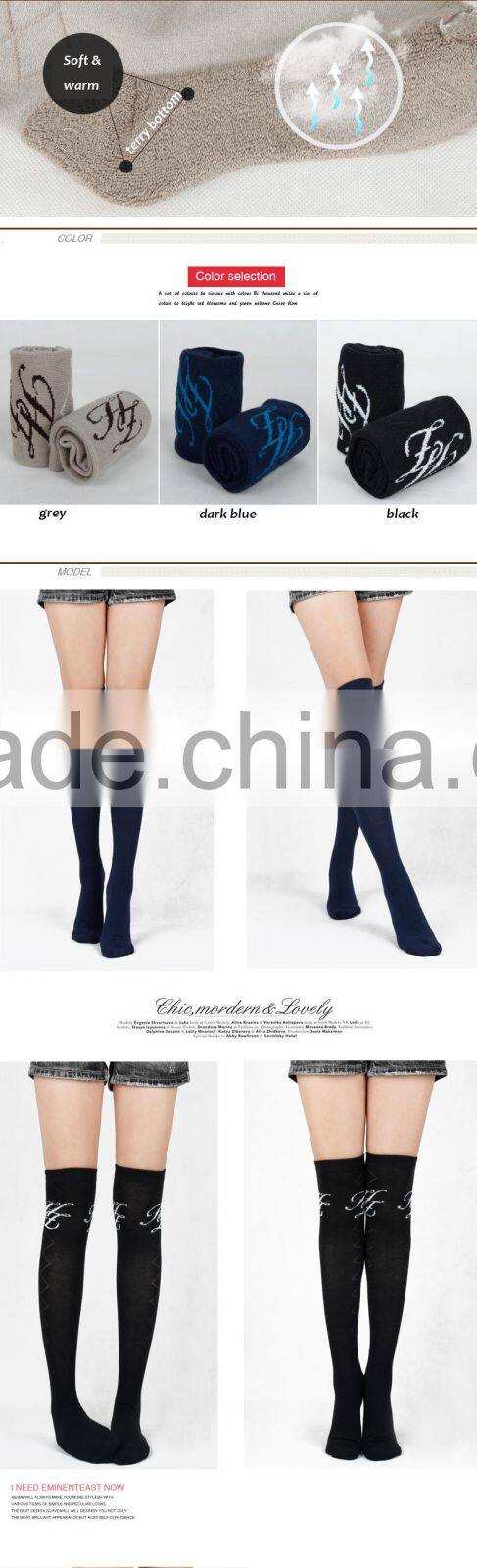 Japanese knee high custom logo warm thermolite socks
