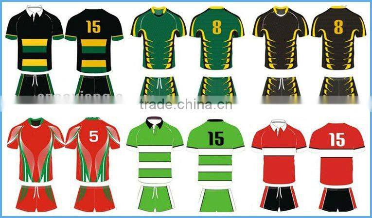 2013 New Design Dry fit high quality customized Rugby Jersey