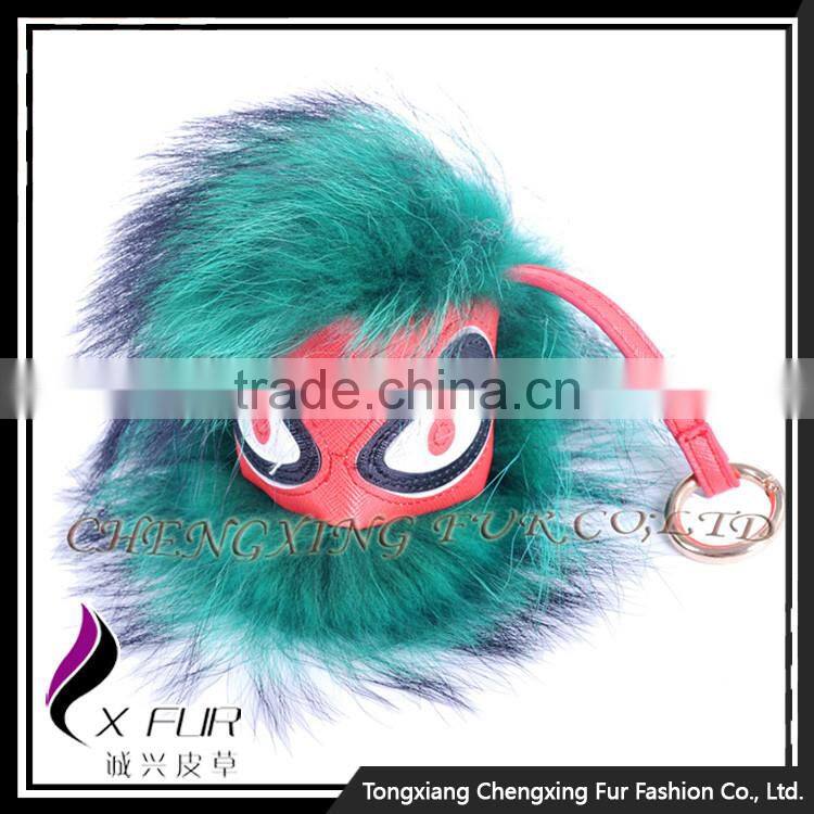CX-R-48D Long Hair Fashion Cheap Genuine Raccoon Fur Keyring