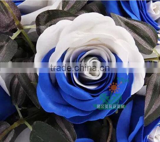 Wholesale decorative artificial two-tone rose flower soap flower for festival