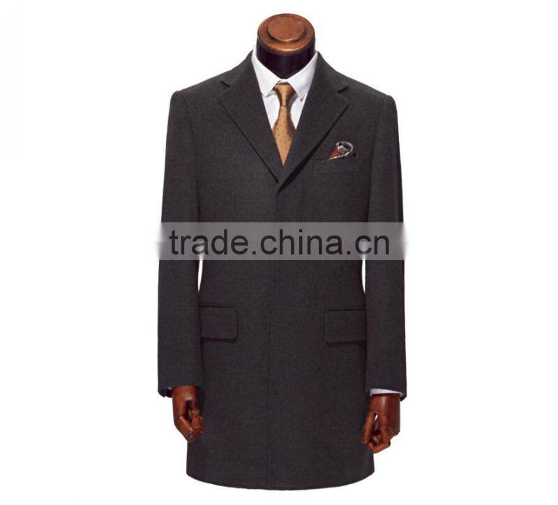 Men Coat Winter Wear Wool Fabric Grey Color