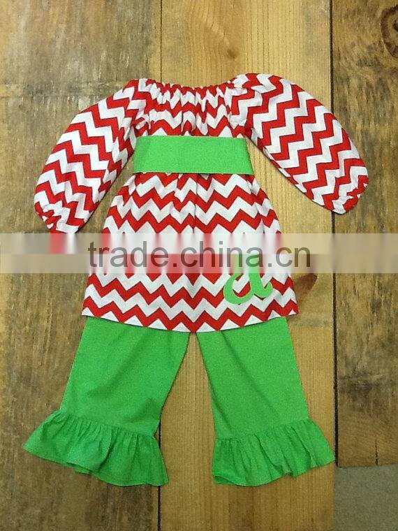 2014 children clothing wholesale christmas items polka dots kids outfit