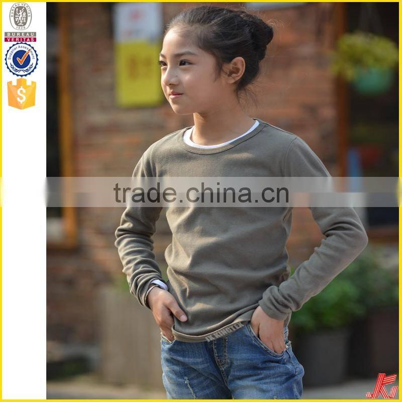 yarn dyed new style cotton girls blank t shirt softextile