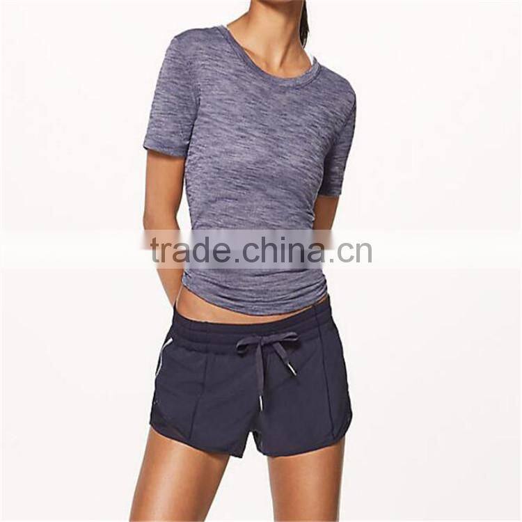 Fancy design women cheap heather colour sports t shirts