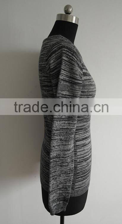 Fashion Ladies space dye pullover sweater/jumper