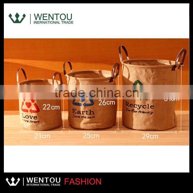 New Design Burlap Storage Basket