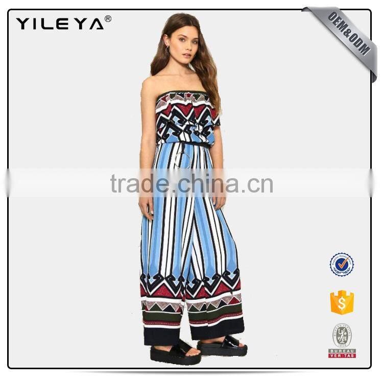 2017 summer Strapless new style sleeveless casual fashion jumpsuit for women