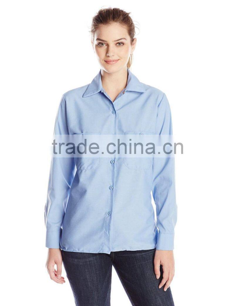 ladies loose casual white/pink light blue long sleeve shirt/blouse