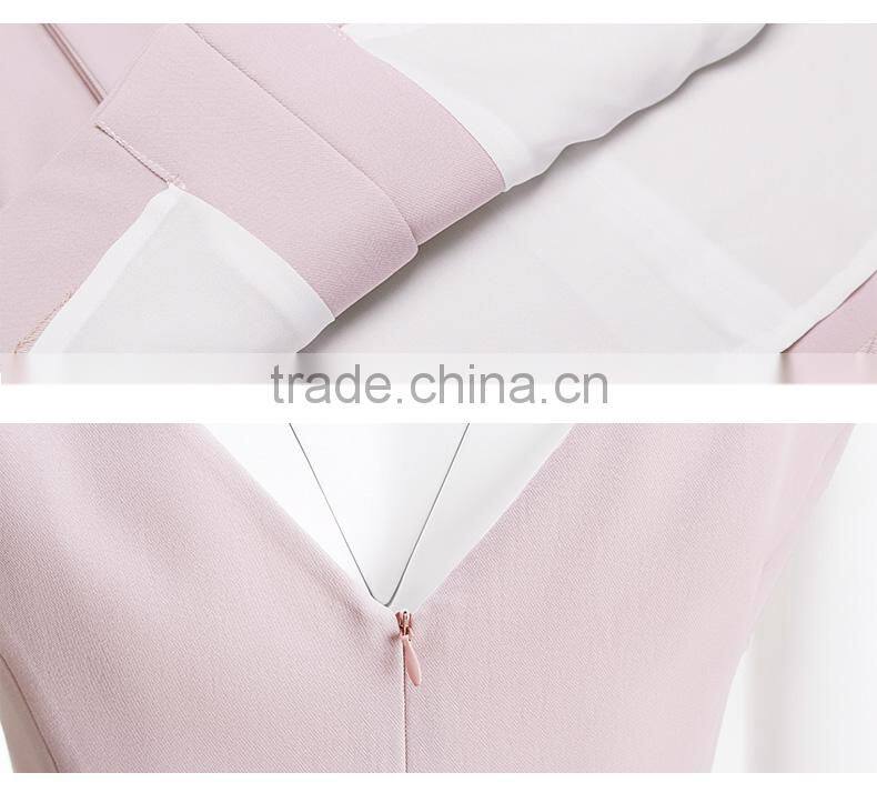 OEM fashion latest ladies dresses , v neck summer casual dresses for wholesale