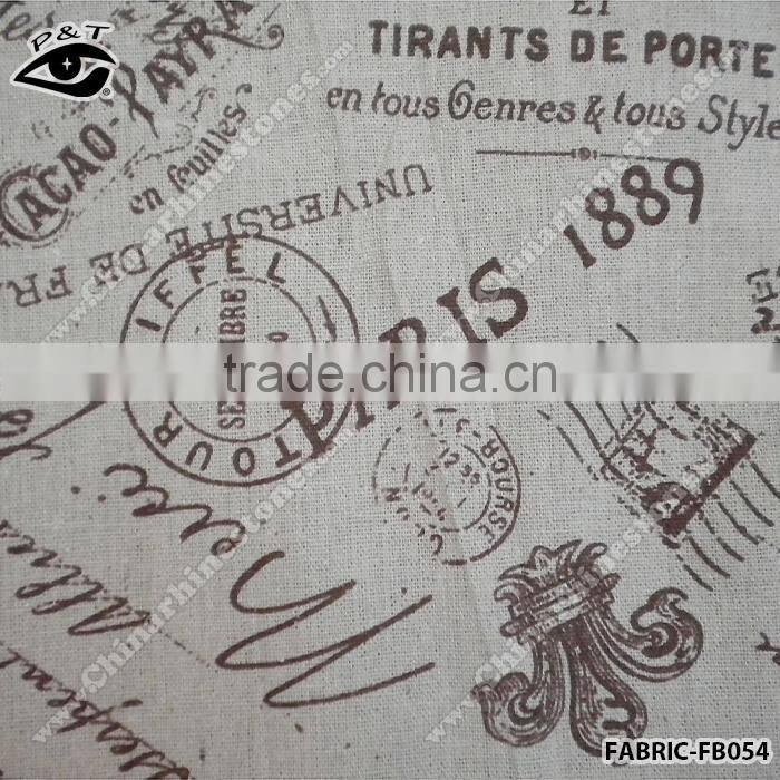 Wholesale Fabric Paris Post Mark Pattern Fabrics For Househould Decoration