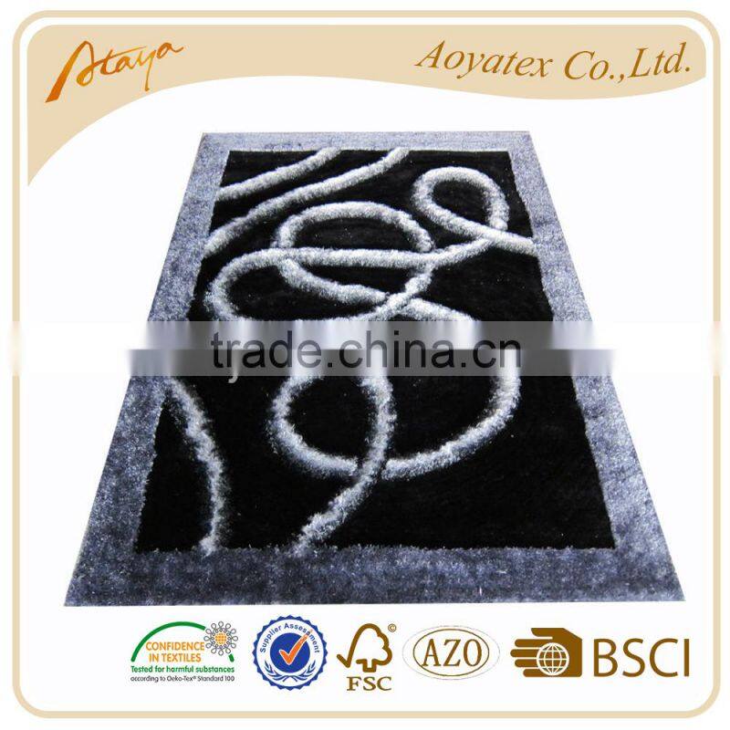 3D multi strucure rug shaggy carpet/rug Chinese knot shaggy carpet/rug