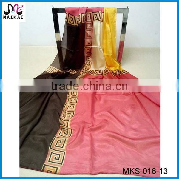 Wholesale new fashion floral print indian silk scarf