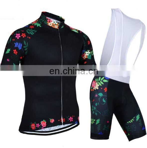 New sportswear Sublimation Printed Cycling Jersey dry fit boy team bib shorts customized design