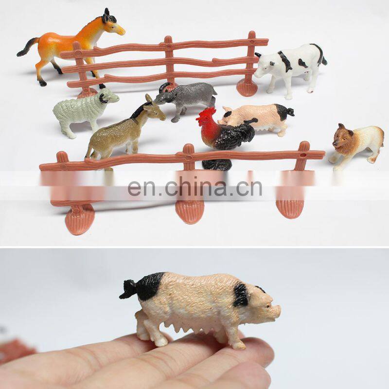 10pcs ECO Farm model set plastic toy with pig horse figure