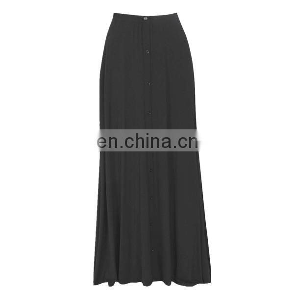 Front open ladies latest long skirt design