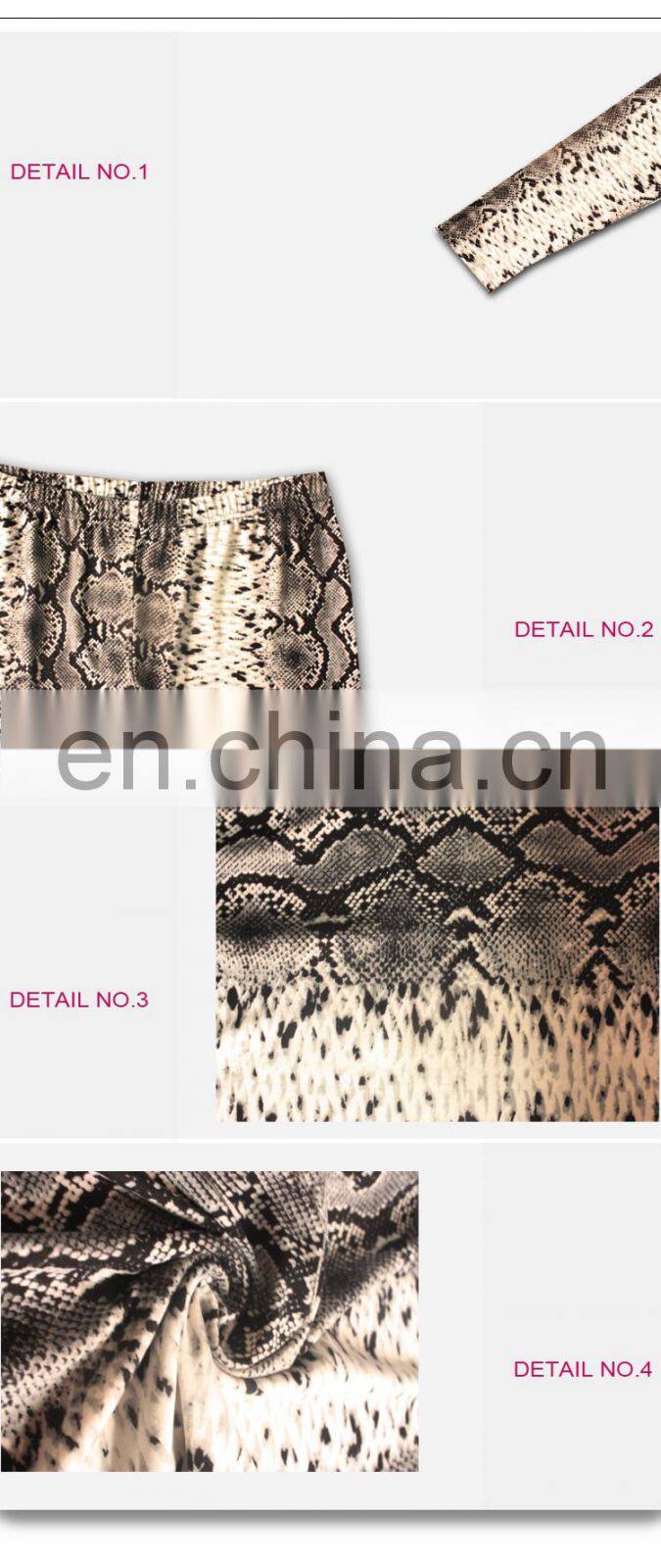 2016 Lady Snake Skin Print Knit Pant Legging