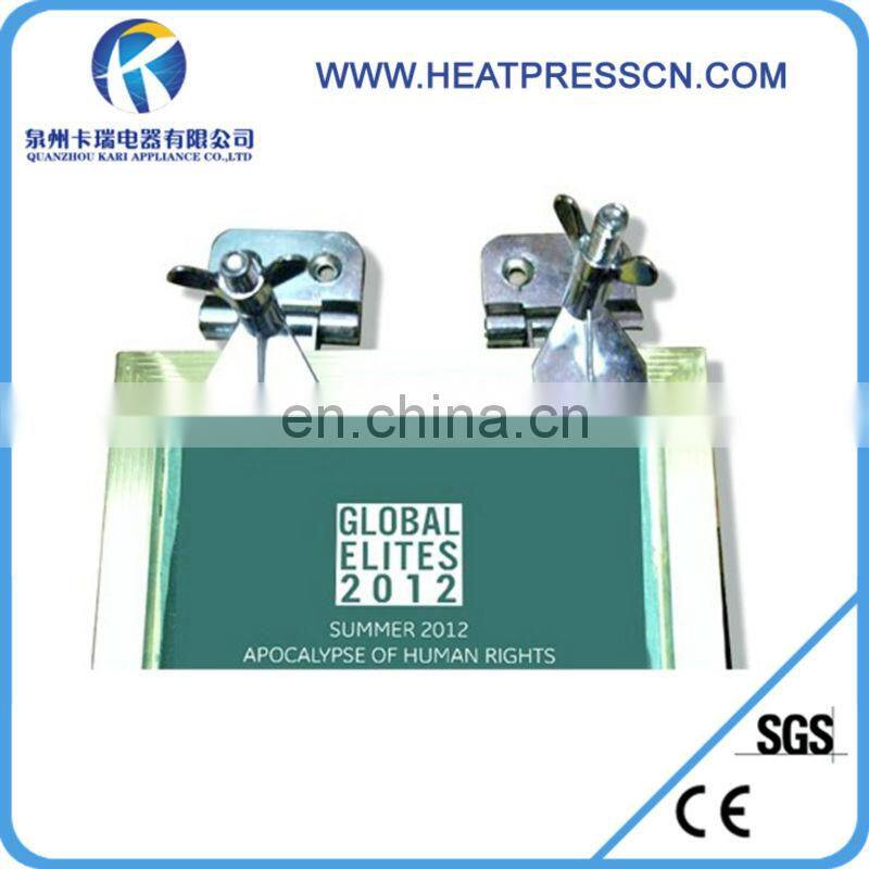 Screen printing hinge clamps