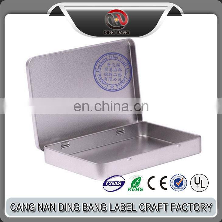 Wholesale Promotion Cheap Sliver Blank Tin Material Square Shape Custom Cigar Package Box