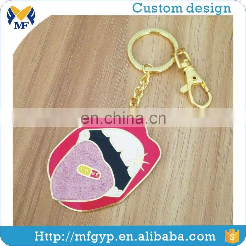 High quality custom logo rotating soccer keychain