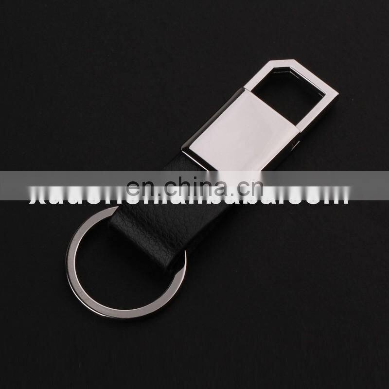Fashion Car Creative Men Black Genuine Leather Waist Hanging Key Chain Wholesale Or Custom Zinc Alloy Metal Leather