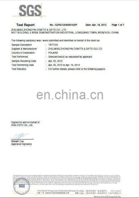 Newest temporary tattoo sticker for childrens (ZY3-1018)