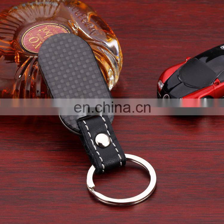 Custom car carbon fiber metal keychain wholesale