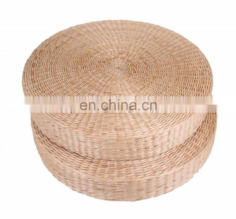Natural Handmade Organic Round Portable Rattan Meditation Chair