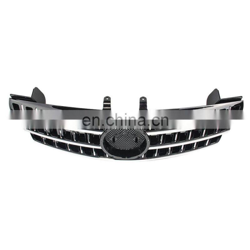 Black Chrome 3 Front Grill Grille+Emblem for Mercedes-Benz ML63 AMG W164 2005-08