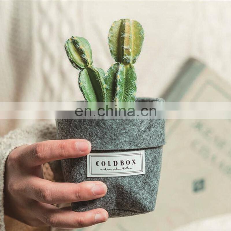 yellow customized color felt fabric pot with handles cheap high quality bag vegetable grow bags