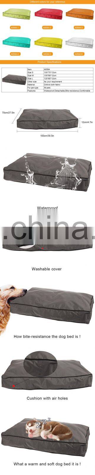 China Outdoor High Quality Washable Fashion Pet Durable Waterproof Large Dog Bed
