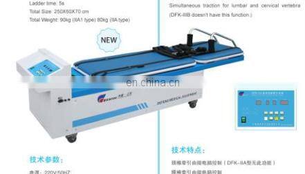 Neck and lumbar traction bed physical therapy equipment used