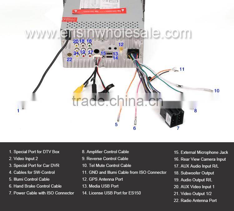 Erisin ES8020M 8" Double Din Car Multimedia System Player