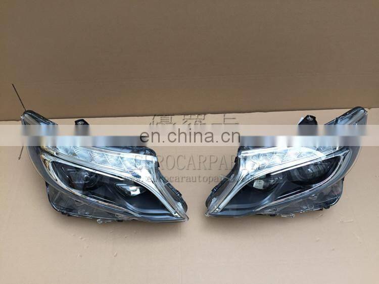 High quality headlights for V class w447 front lamp with led day running lights led turning lights fit for 2017 2016 w447