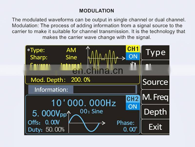 JUNTEK PSG9080 Programmable Arbitrary Generator 1nHz-80MHz Function Generator Pulse Generator