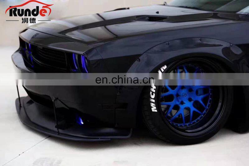Runde Car Modification Challenger LB Style FRP Material Side Fender Flare Spoiler Wing Body Kit For Dodge Challenger
