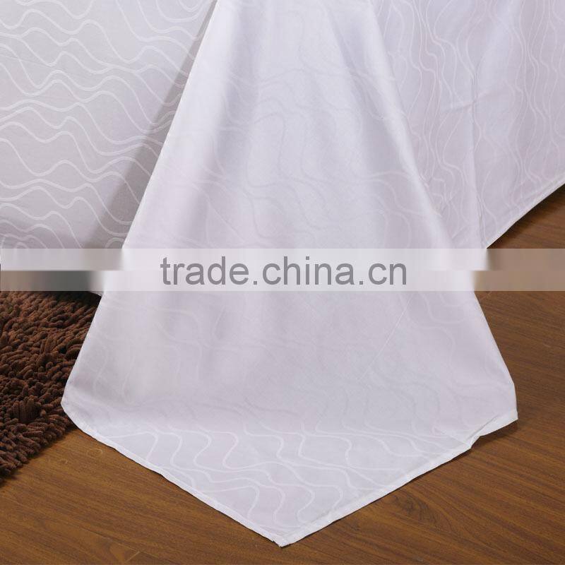 100% cotton white satin hotel donna cover set jacquard hotel bedding set customer LOGO bedding set