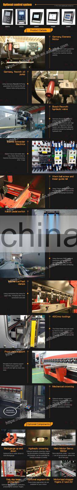 T&L Brand WE67K 100T4000 CNC hydraulic press brake with DA53T 3axis