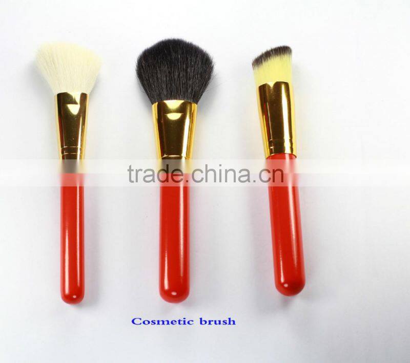 colorful handle face used makeup brush gift set 7pcs