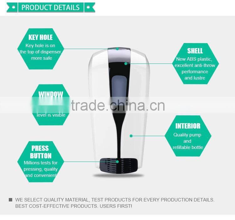 Colorful plastic hand wash liquid dispenser 500ml refill shower head shampoo soap dispenser YK2560