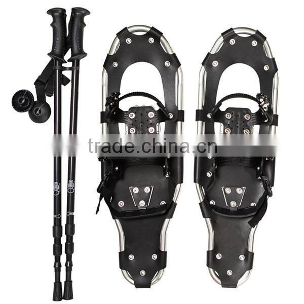 Performance Snowshoes with Pair Anti shock Snowshoes Poles With Carrying Tote Bag