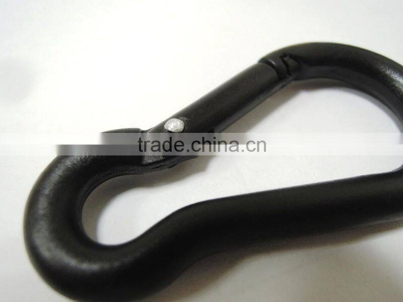Plastic black carabiner climb keychain hook clips