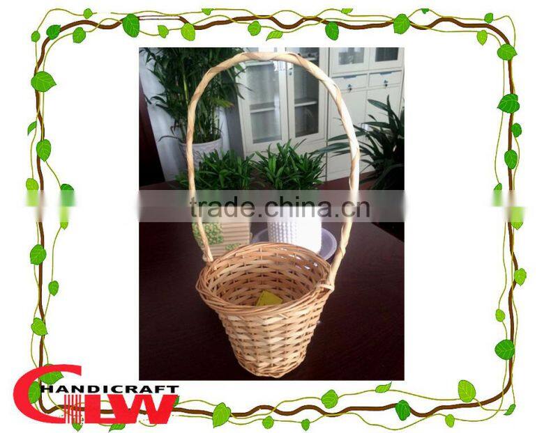 wicker picnic basket,basket,1 PC wood chip and split willow basket with handle
